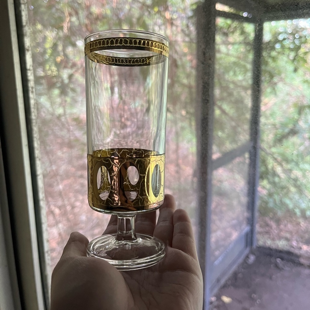 Culver Antigua Gold Plated Glass